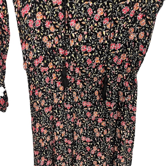 Old navy Floral Waist-Defined Midi Dress for Women - Picture 4 of 5